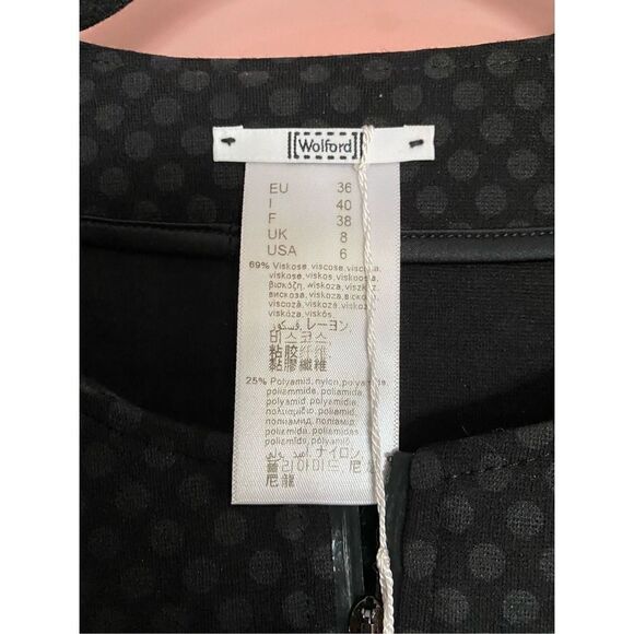 Wolford NWT Fabienne black, textured, polkadot, full zip, Cardigan/Jacket S/6 - Picture 5 of 5